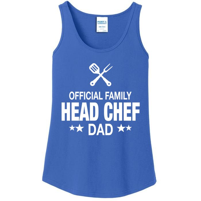 Dad Family Head Chef Funny Cooking Dad Gift Ladies Essential Tank