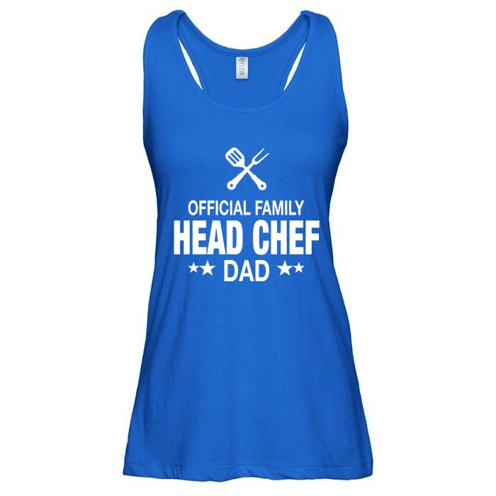 Dad Family Head Chef Funny Cooking Dad Gift Ladies Essential Flowy Tank