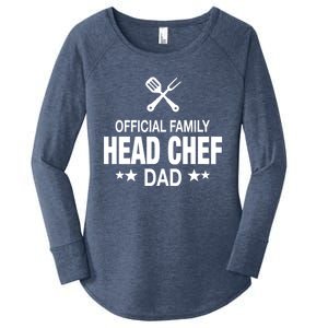 Dad Family Head Chef Funny Cooking Dad Gift Women's Perfect Tri Tunic Long Sleeve Shirt