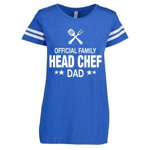 Dad Family Head Chef Funny Cooking Dad Gift Enza Ladies Jersey Football T-Shirt