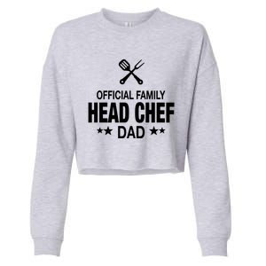 Dad Family Head Chef Funny Cooking Dad Gift Cropped Pullover Crew