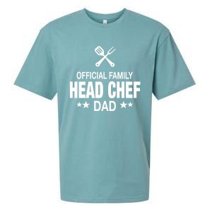 Dad Family Head Chef Funny Cooking Dad Gift Sueded Cloud Jersey T-Shirt