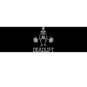 DEADLIFT Funny Halloween Skeleton Weight Lifting Workout Bumper Sticker