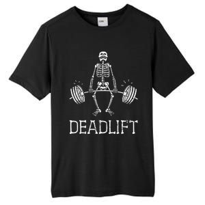 DEADLIFT Funny Halloween Skeleton Weight Lifting Workout Tall Fusion ChromaSoft Performance T-Shirt