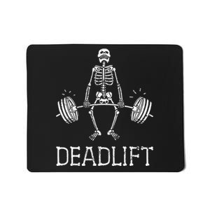 DEADLIFT Funny Halloween Skeleton Weight Lifting Workout Mousepad