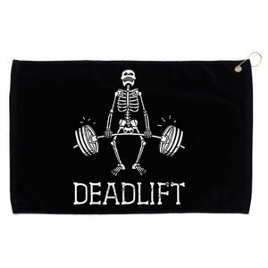 DEADLIFT Funny Halloween Skeleton Weight Lifting Workout Grommeted Golf Towel