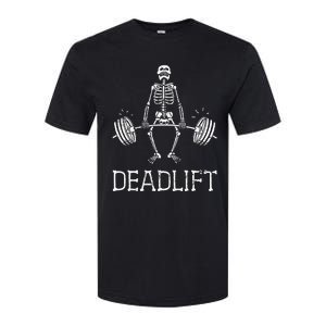 DEADLIFT Funny Halloween Skeleton Weight Lifting Workout Softstyle CVC T-Shirt