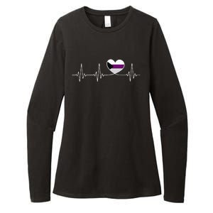 Demisexual Flag Heart For Demisexual Pride Womens CVC Long Sleeve Shirt