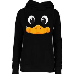 Duck Face Halloween Costume Birthday Idea Cute Funny Gift Womens Funnel Neck Pullover Hood