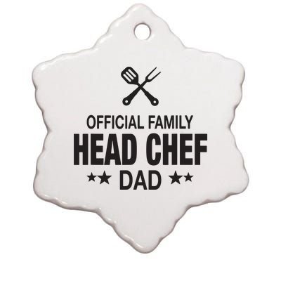 Dad Family Head Chef Funny Cooking Dad Ceramic Star Ornament