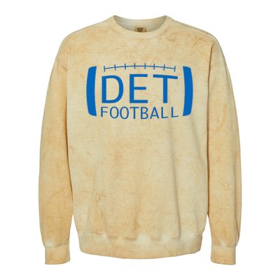 Detroit Football Honolulu Blue & Silver Fan Colorblast Crewneck Sweatshirt