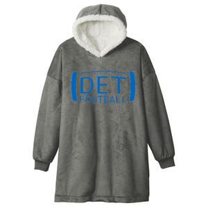 Detroit Football Honolulu Blue & Silver Fan Hooded Wearable Blanket