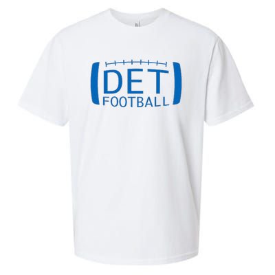 Detroit Football Honolulu Blue & Silver Fan Sueded Cloud Jersey T-Shirt