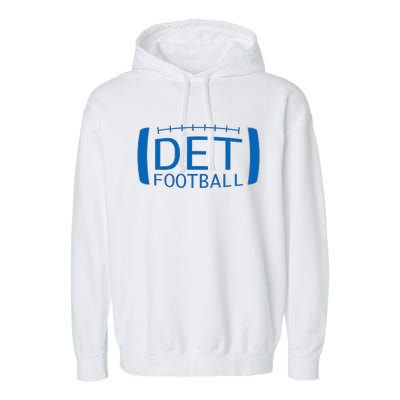 Detroit Football Honolulu Blue & Silver Fan Garment-Dyed Fleece Hoodie