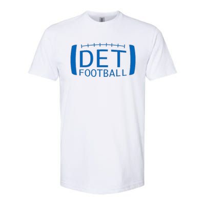 Detroit Football Honolulu Blue & Silver Fan Softstyle CVC T-Shirt