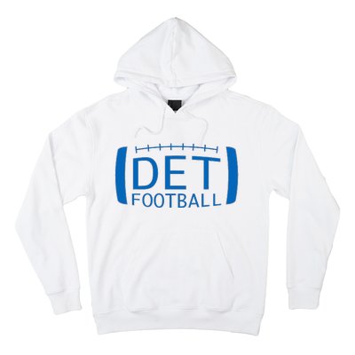 Detroit Football Honolulu Blue & Silver Fan Hoodie