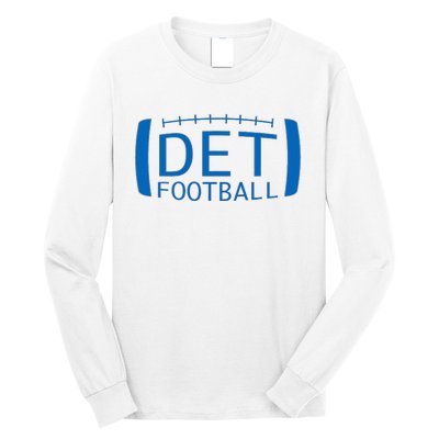 Detroit Football Honolulu Blue & Silver Fan Long Sleeve Shirt