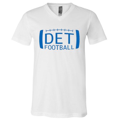 Detroit Football Honolulu Blue & Silver Fan V-Neck T-Shirt