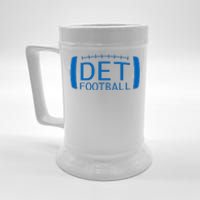 Detroit Football Honolulu Blue & Silver Fan Beer Stein