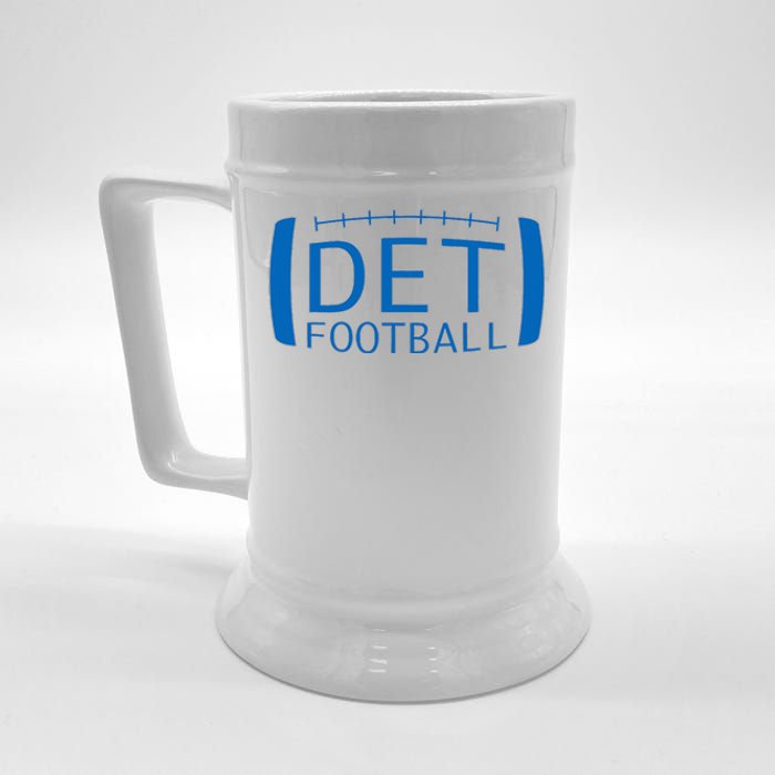 Detroit Football Honolulu Blue & Silver Fan Beer Stein