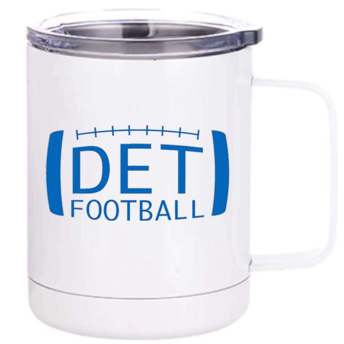 Detroit Football Honolulu Blue & Silver Fan 12 oz Stainless Steel Tumbler Cup