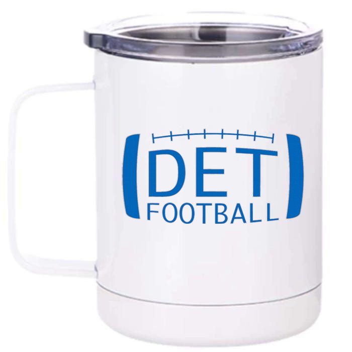 Detroit Football Honolulu Blue & Silver Fan 12 oz Stainless Steel Tumbler Cup