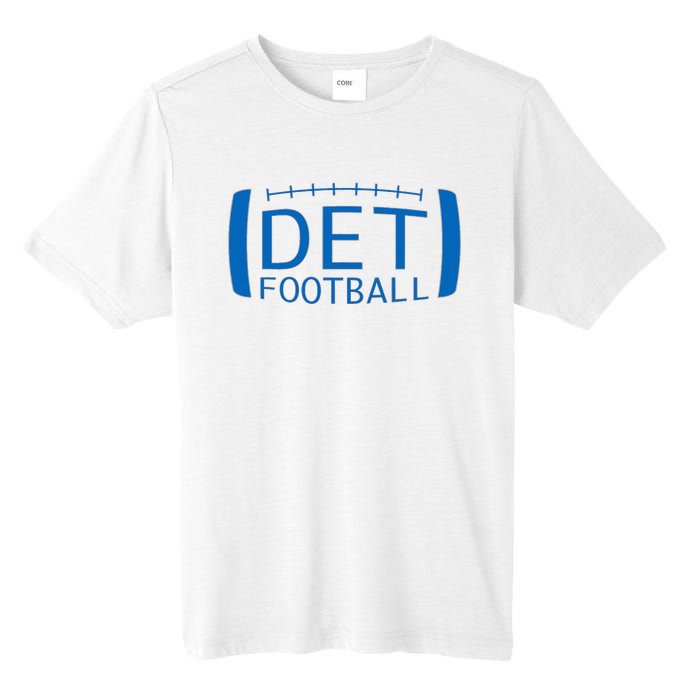 Detroit Football Honolulu Blue & Silver Fan Tall Fusion ChromaSoft Performance T-Shirt