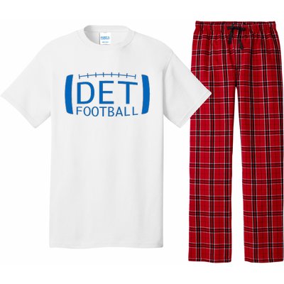 Detroit Football Honolulu Blue & Silver Fan Pajama Set