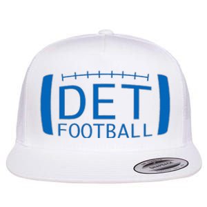 Detroit Football Honolulu Blue & Silver Fan Flat Bill Trucker Hat