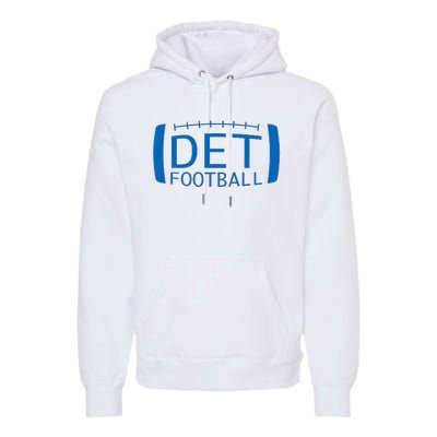 Detroit Football Honolulu Blue & Silver Fan Premium Hoodie