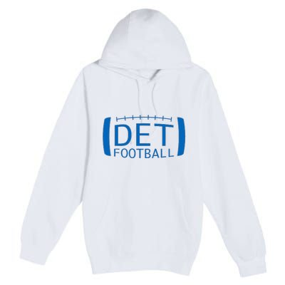 Detroit Football Honolulu Blue & Silver Fan Premium Pullover Hoodie