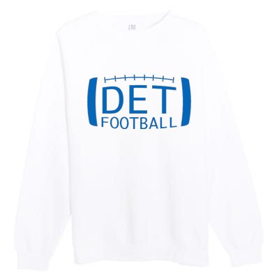 Detroit Football Honolulu Blue & Silver Fan Premium Crewneck Sweatshirt