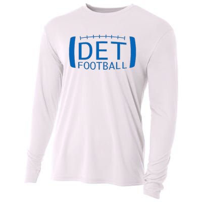 Detroit Football Honolulu Blue & Silver Fan Cooling Performance Long Sleeve Crew