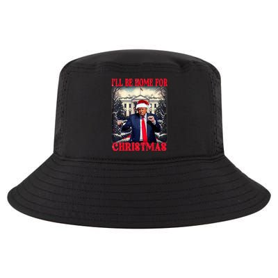Dancing Funny Humorous Trump I’Ll Be Home For Christmas 2025 Cool Comfort Performance Bucket Hat