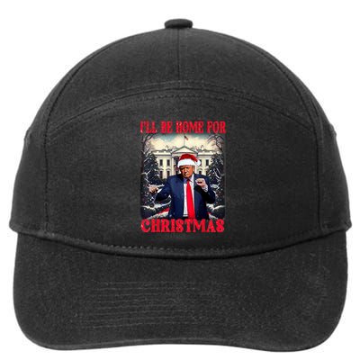Dancing Funny Humorous Trump I’Ll Be Home For Christmas 2025 7-Panel Snapback Hat
