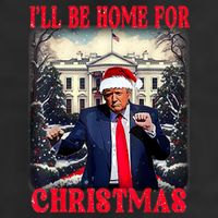Dancing Funny Humorous Trump I’Ll Be Home For Christmas 2025 Beanie