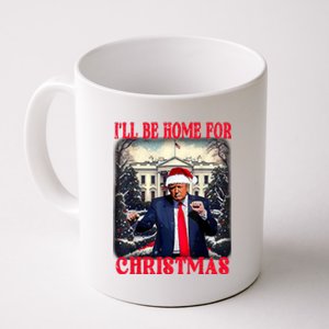 Dancing Funny Humorous Trump I’Ll Be Home For Christmas 2025 Coffee Mug