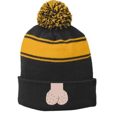 Dickhead Funny Halloween Dick Head Costume Tee Funny Stripe Pom Pom Beanie