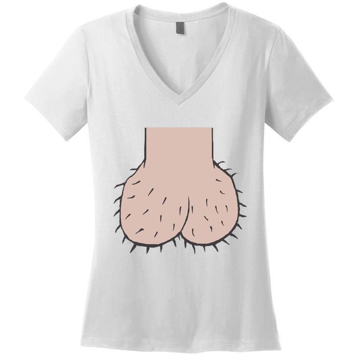 Dickhead Funny Halloween Dick Head Costume Tee Funny Women's V-Neck T-Shirt