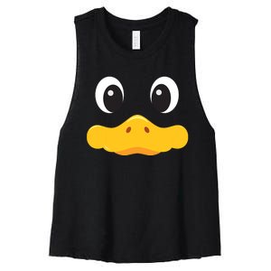 Duck Face Halloween Costume Birthday Idea Cute Funny Women's Racerback Cropped Tank