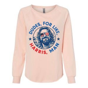 Dudes For Harris Kamala 2024 Madam President Democrat Womens California Wash Sweatshirt