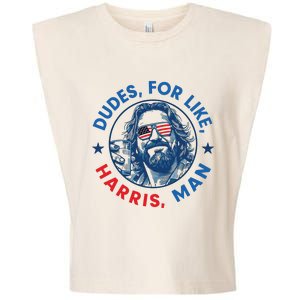 Dudes For Harris Kamala 2024 Madam President Democrat Garment-Dyed Women's Muscle Tee