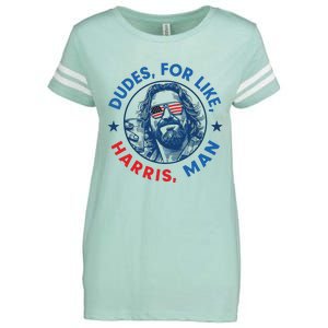 Dudes For Harris Kamala 2024 Madam President Democrat Enza Ladies Jersey Football T-Shirt