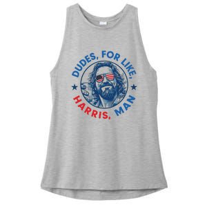 Dudes For Harris Kamala 2024 Madam President Democrat Ladies PosiCharge Tri-Blend Wicking Tank