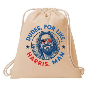 Dudes For Harris Kamala 2024 Madam President Democrat Drawstring Bag