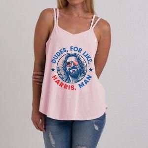 Dudes For Harris Kamala 2024 Madam President Democrat Women's Strappy Tank