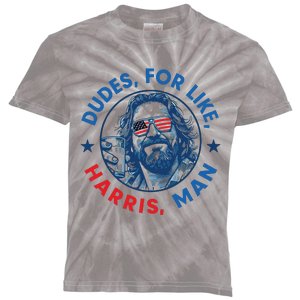 Dudes For Harris Kamala 2024 Madam President Democrat Kids Tie-Dye T-Shirt