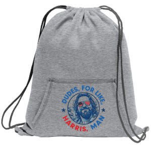 Dudes For Harris Kamala 2024 Madam President Democrat Sweatshirt Cinch Pack Bag