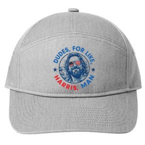 Dudes For Harris Kamala 2024 Madam President Democrat 7-Panel Snapback Hat