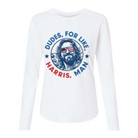 Dudes For Harris Kamala 2024 Madam President Democrat Womens Cotton Relaxed Long Sleeve T-Shirt